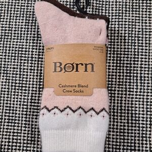 Born Women's Cashmere Blend Crew Socks 2 Pairs